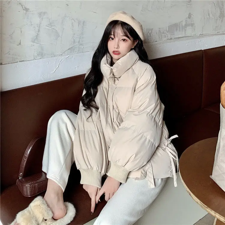 سترات نسائية من فراء الأرنب الحقيقي للخريف سروال قصير مبطن بأزرار مضلعة وحاشية منفوشة لطلاب الجامعات مريحة وسهلة ومتينة