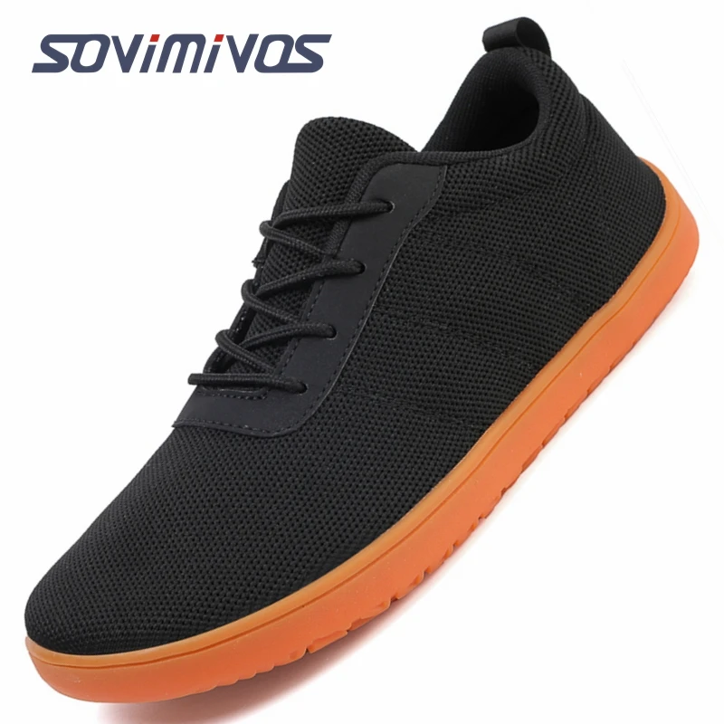 

2025 New Men Wide Barefoot Shoes for Unisex Outdoor Running Zero Drop Casual Sneaker Minimalist Shoes Black Big Size 46 47 48