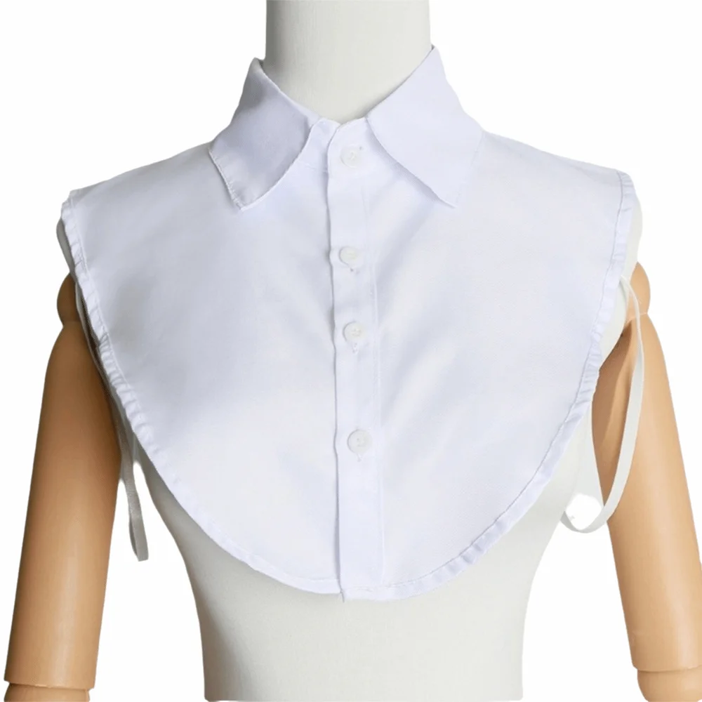 

Хлопковый материал, накладной воротник, квадратная подставка, круглый вырез, съемный воротник, удобная посадка, однотонный искусственный воротник, официальные мероприятия