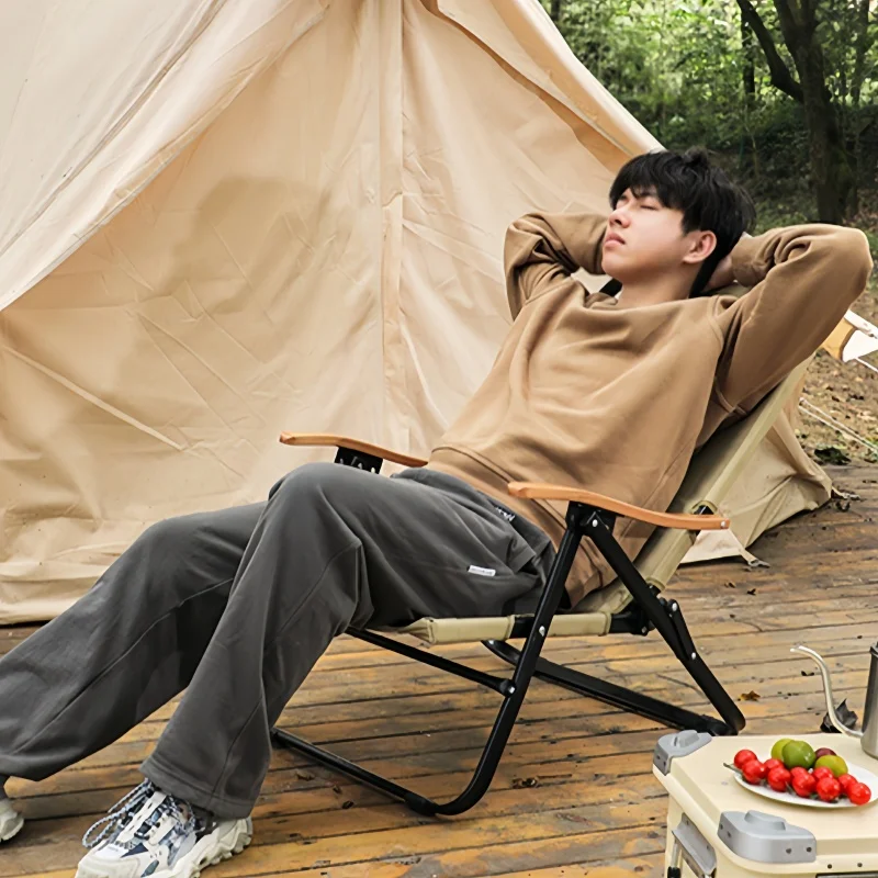 Angle Adjustable Camping Fishing Chair Journey Picnic Beach Chairs With Detachable Pillows For Camping Fishing Hiking
