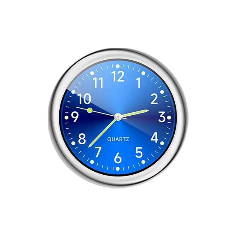 1 pçs relógio de carro luminoso ornamento automático mini automóveis interno stick-on relógio digital mecânica relógios de quartzo 40mm