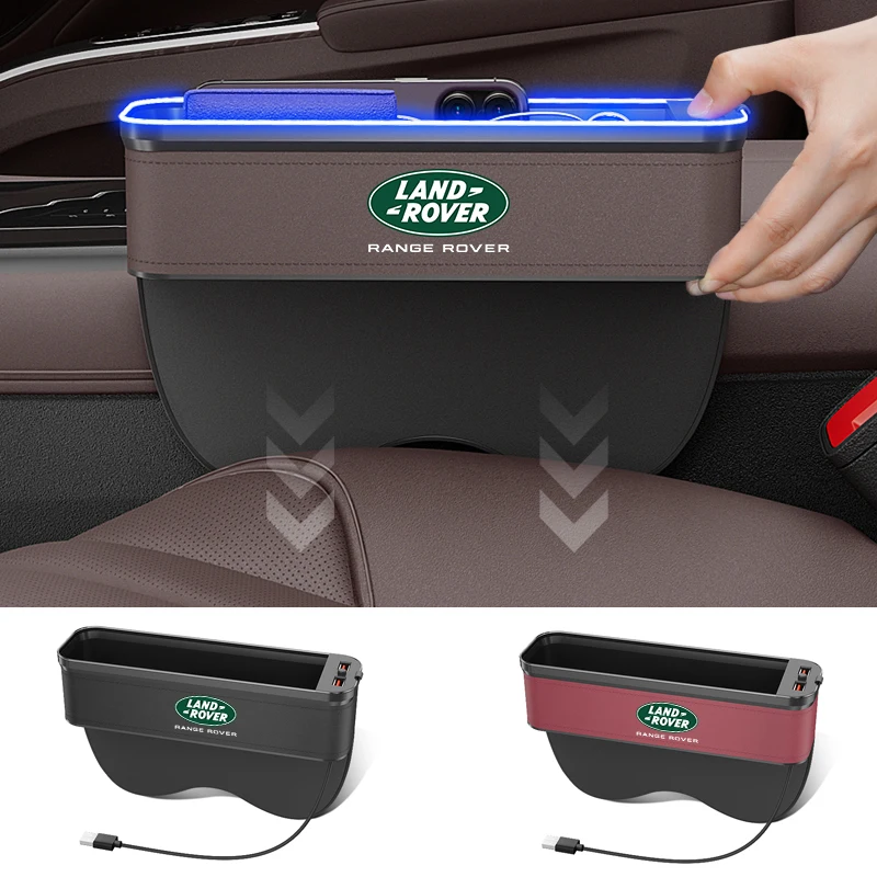 For Land Rover Range Rover Evoque Velar Freelander Defender Discovery 4 Car USB Charging Multifunction Seat Crevice Storage Box