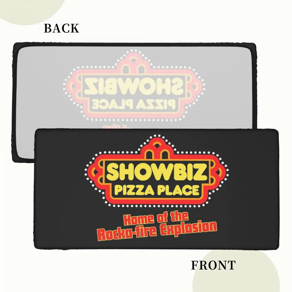Showbiz Pizza Place Retro Restaurant Design Custom Rectangular Tablecloth Oilproof Table Cover for Dining Events Table Cloth