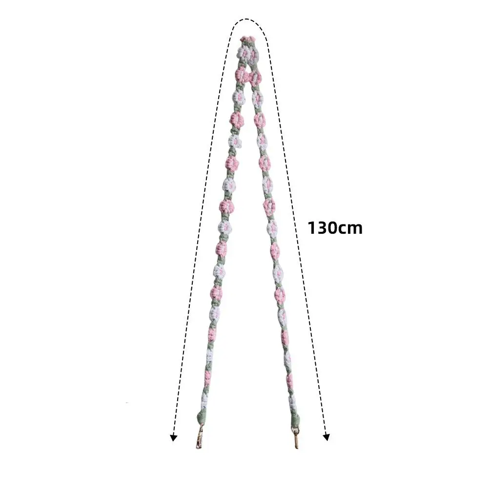 Модный Цветной ремешок для сотового телефона Плетеный цветок ручной работы плетеная Сумка через плечо ремешок Хлопковая Сумка цепочка сумка аксессуары