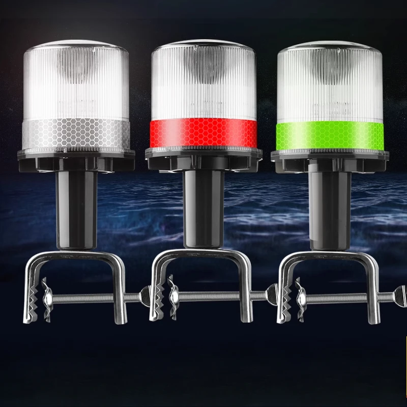 

Marine solar beacon light, automatic anchor light flashing in the dark