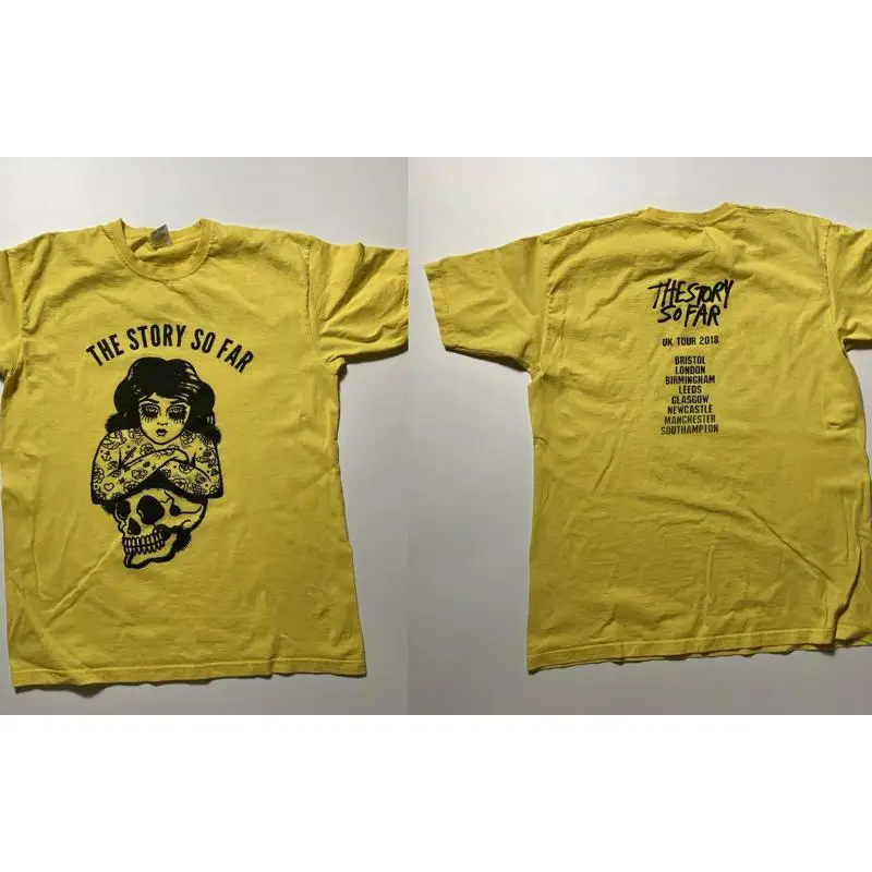 Желтая футболка The Story So Far Band Tour, Великобритания 2018, полный размер S 5XL ET1205