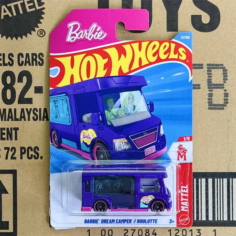 Coches de juguete Hot Wheels para niños 21 # 2026F HOTWHEELS BARBIE DREAM CAMPER Autocaravana Barbie, Regalos Navideños para Niños