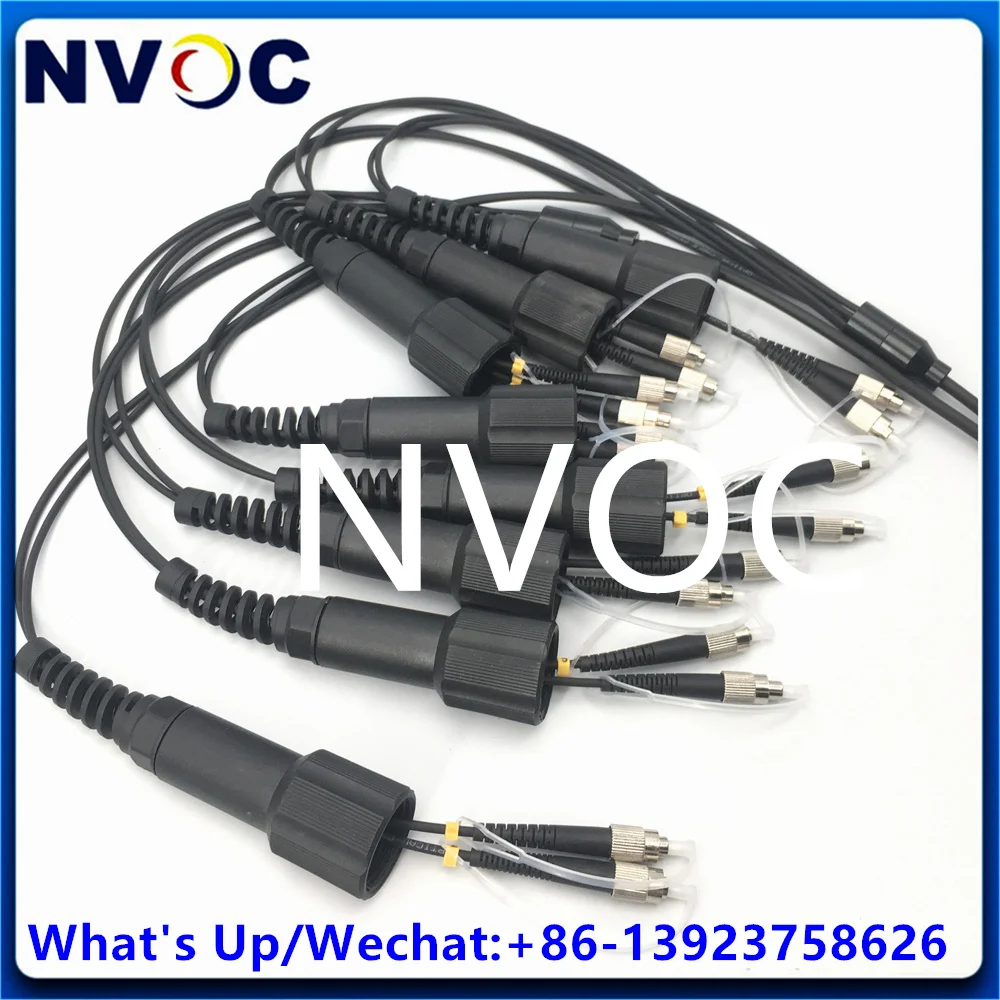 

8Cores SM 150M 9/125 OS2,G657A1,5.0mm TPU Black 8C 8F PDST-ST Armored Single Fiber Optic Patch Cord Cable Connector Without Reel