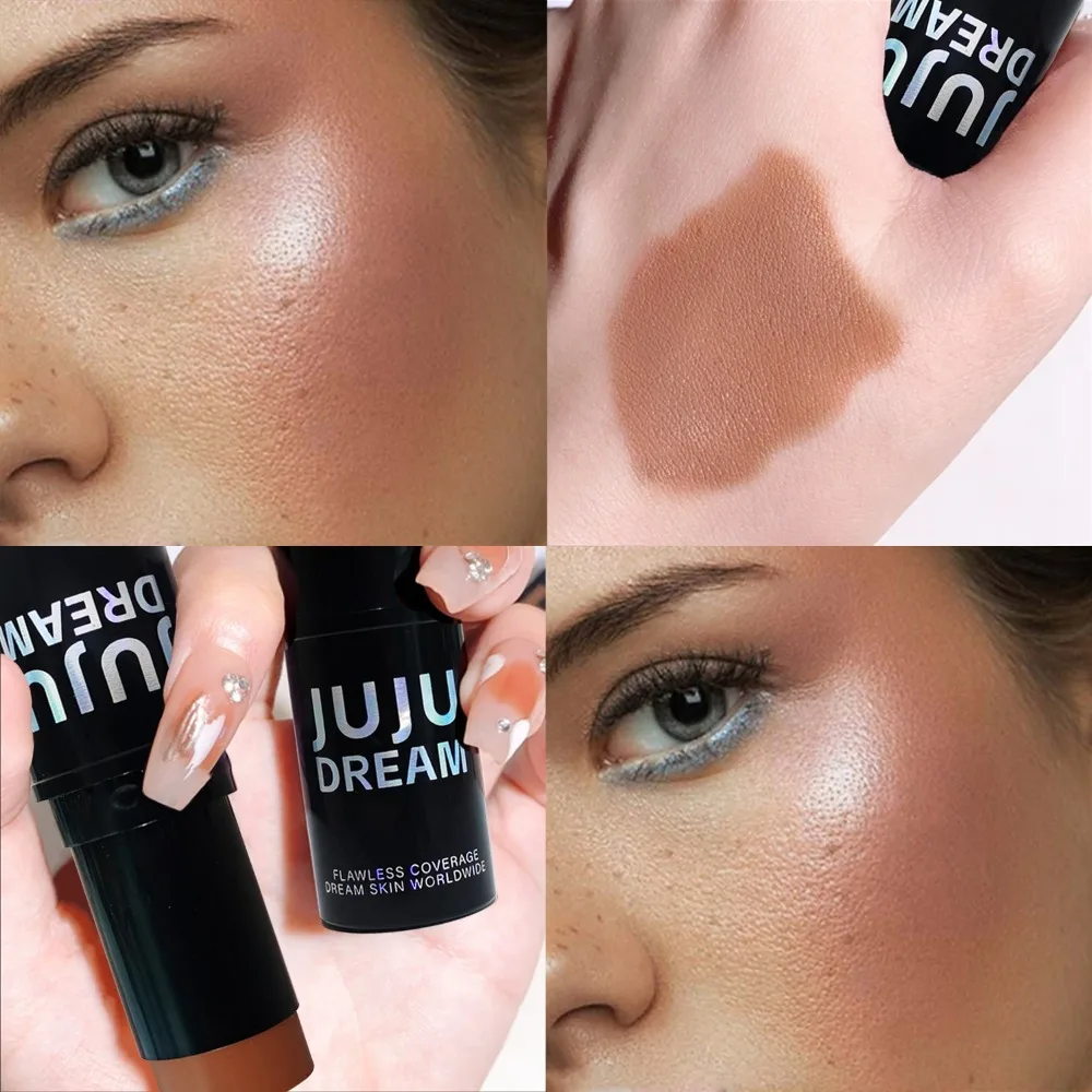 Multipurpose Face Highlighter Stick Natural Blush Cream Concealer Contouring Makeup Easy Blendable for Festive Gifts