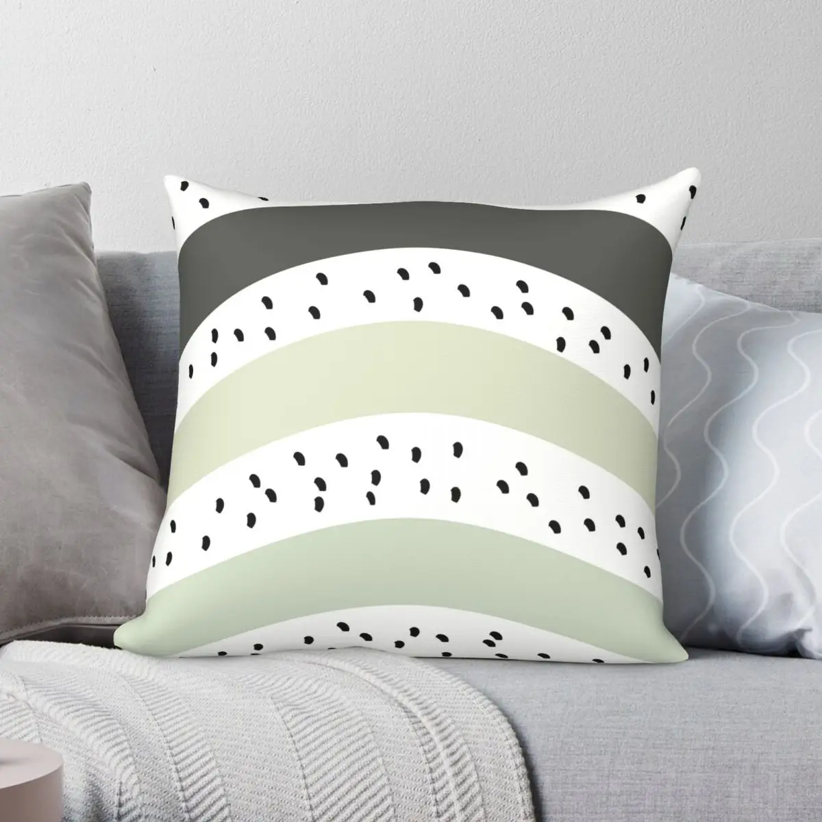 

Polka Dots Rainbow Pillowcase Polyester Linen Velvet Creative Zip Decor Throw Pillow Case Home Cushion Cover Wholesale 18"