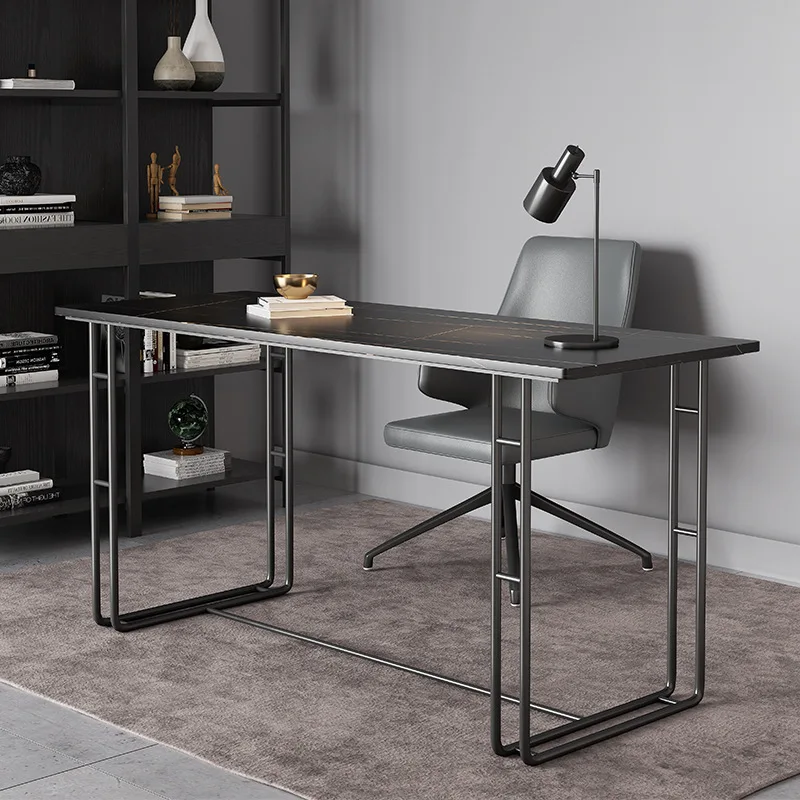 Italian minimalist rock slab desk household Nordic word board study calligraphy table small apartment desk computer table
