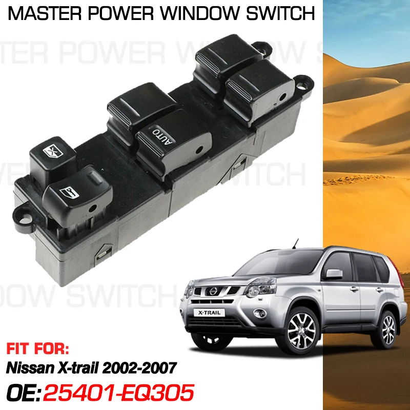 

Car Power Master Window Switch Lifter Button 25401-EQ305 For Nissan X-trail 2002 2003 2004 2005 2006 2007 16+3 Pins Front Left