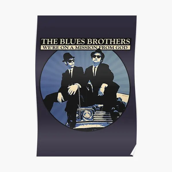 Blues Brothers Mission From God  Poster Funny Wall Picture Decor Mural Modern Art Room Home Painting Decoration Print No Frame