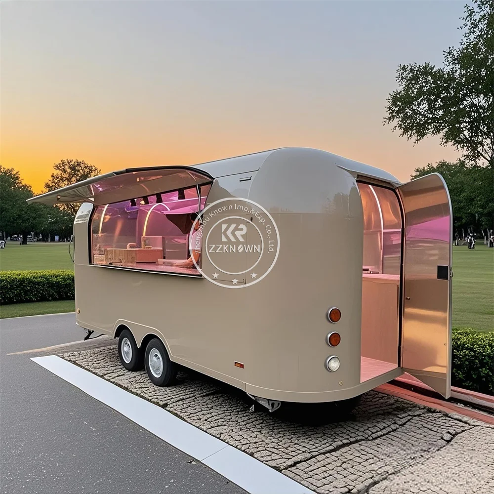 

Outdoor Stainless Steel Food Concession Trailer Mobile Hot Dog Fast Food Truck with Deep Fryer