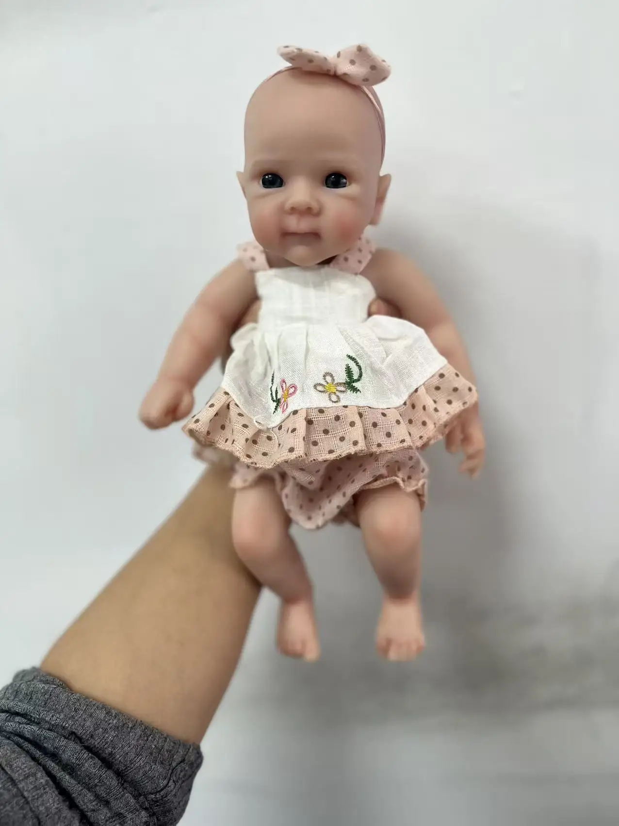 Muñeca Reborn de silicona sólida de 12 ", Bettie, súper suave, blanda, elástica, tamaño para bebé recién nacido, muñecas prácticas, regalo para niños, juguete para la boca puede abrir