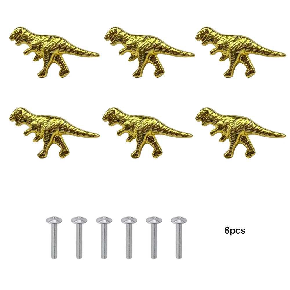 4pcs/6pcs Tyrannosaurus Rex Dinosaurs Drawer Handle Zinc Alloy Decor DIY Cupboard Wardrobe Closet Pulls Furniture Handle