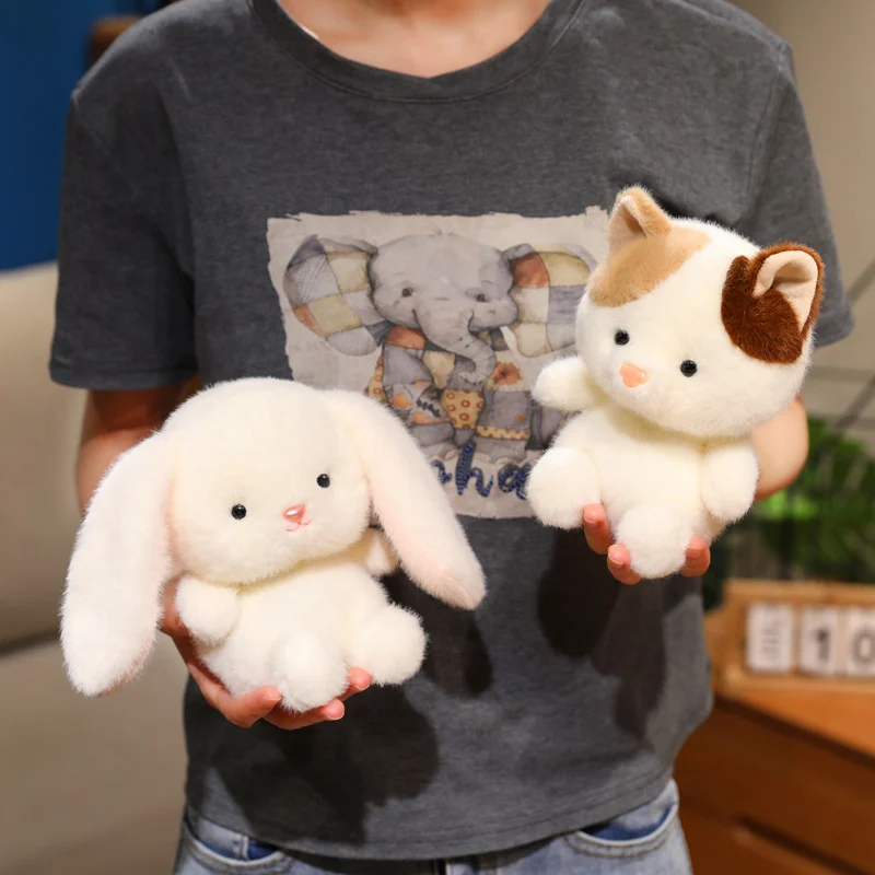 17cm pequeno macio brinquedo animal de pelúcia recheado lop gato pinguim pato elefante panda urso guaxinim dos desenhos animados plushie presente aniversário