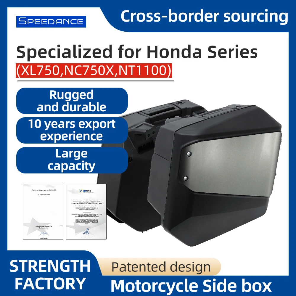 Speedance Motorcycle Side Cases Luggage For Honda NT1100 Touring Commuting Storage No-Drill Installation Quick Release Design