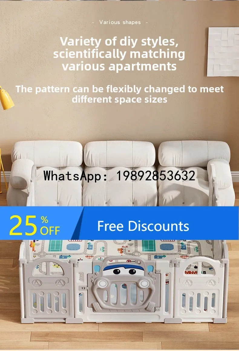 WL الأطفال الأرض لعبة سياج حصيرة للزحف الطفل سياج منزلي داخلي