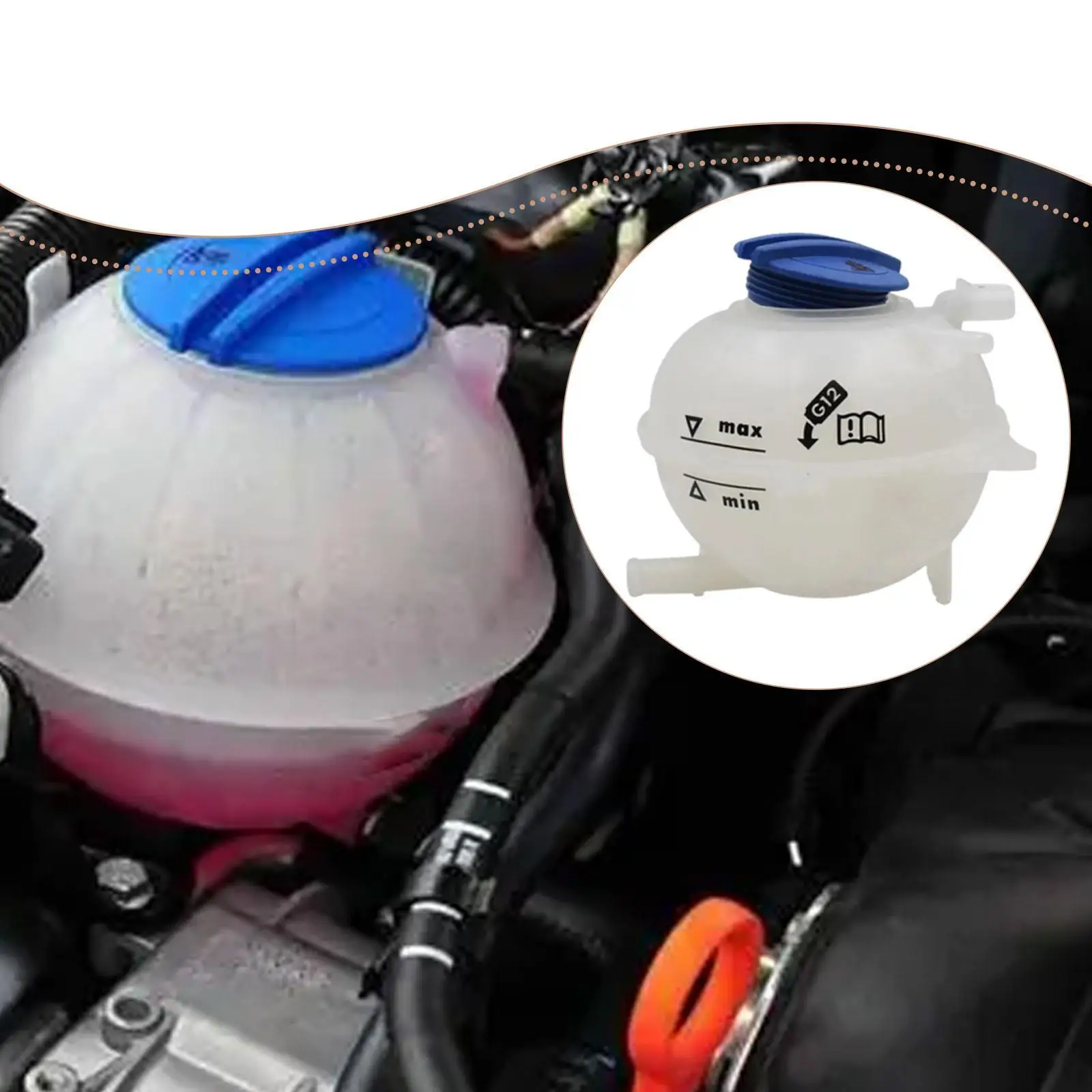 Coolant Overflow Expansion Bottle 6Q0121407A Repair Parts for Seat Cordoba 2002-2007 Easily Install Automobile Accessory view 5