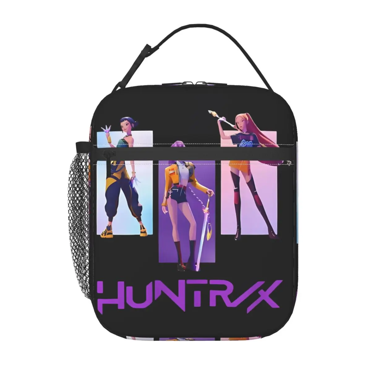 

Huntrix Kpop Demon Hunters Изолированная сумка для обеда Сумка-холодильник Контейнер для еды Портативный ланч-бокс Tote Bento Сумка для школы на открытом воздухе