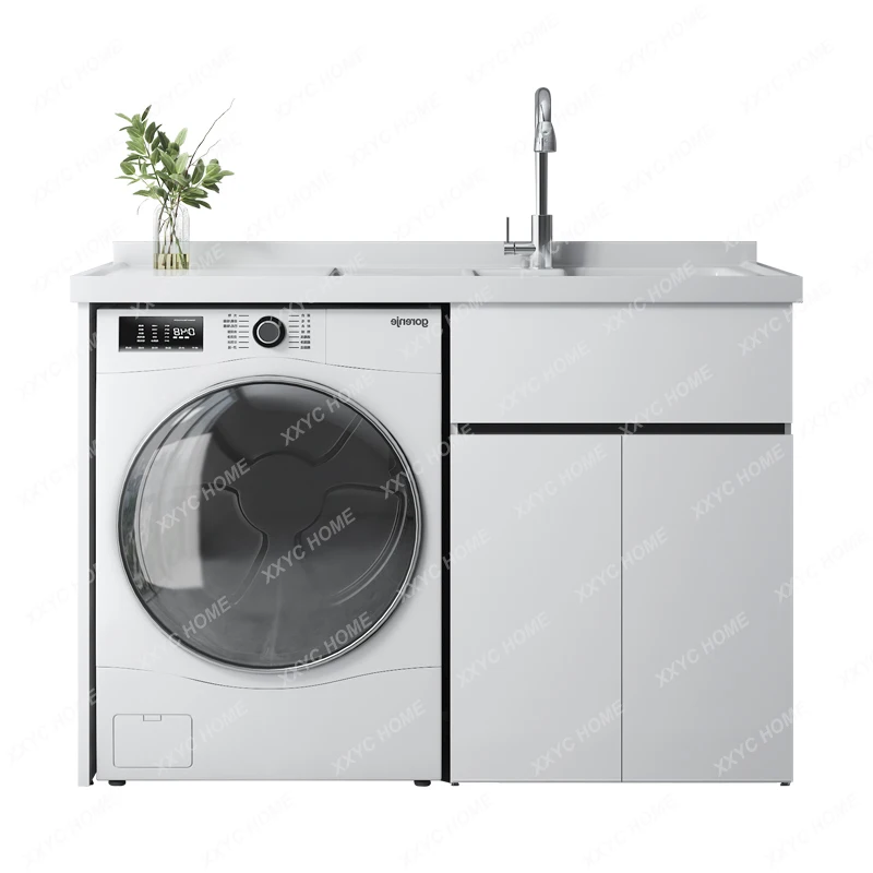 Washing machine cabinet integrated balcony honeycomb aluminum custom with rubbing board significant other drum laundry