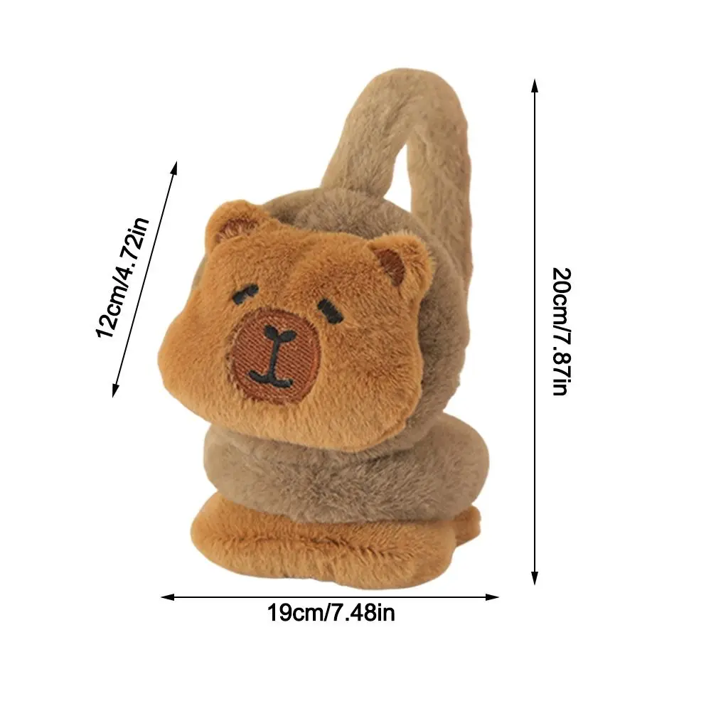 غطاء للأذنين أنيق لحماية الأذن من كابيبارا بتصميم ثلاثي التعبير غطاء للأذنين دافئ يغطي الأذن في الشتاء