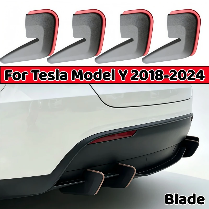 Car Rear Trunk Spoiler Wing Style For Tesla Model Y Old Version 2018‑2024 Blade Lip Spoiler Auto Exterior Decor Mod Parts