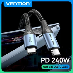Vention PD 240W USB Type C to USB C Fast Charger Cables for MacBook Samsung iPhone USB C to Type C 5A Charging USB 2.0 Data Cord