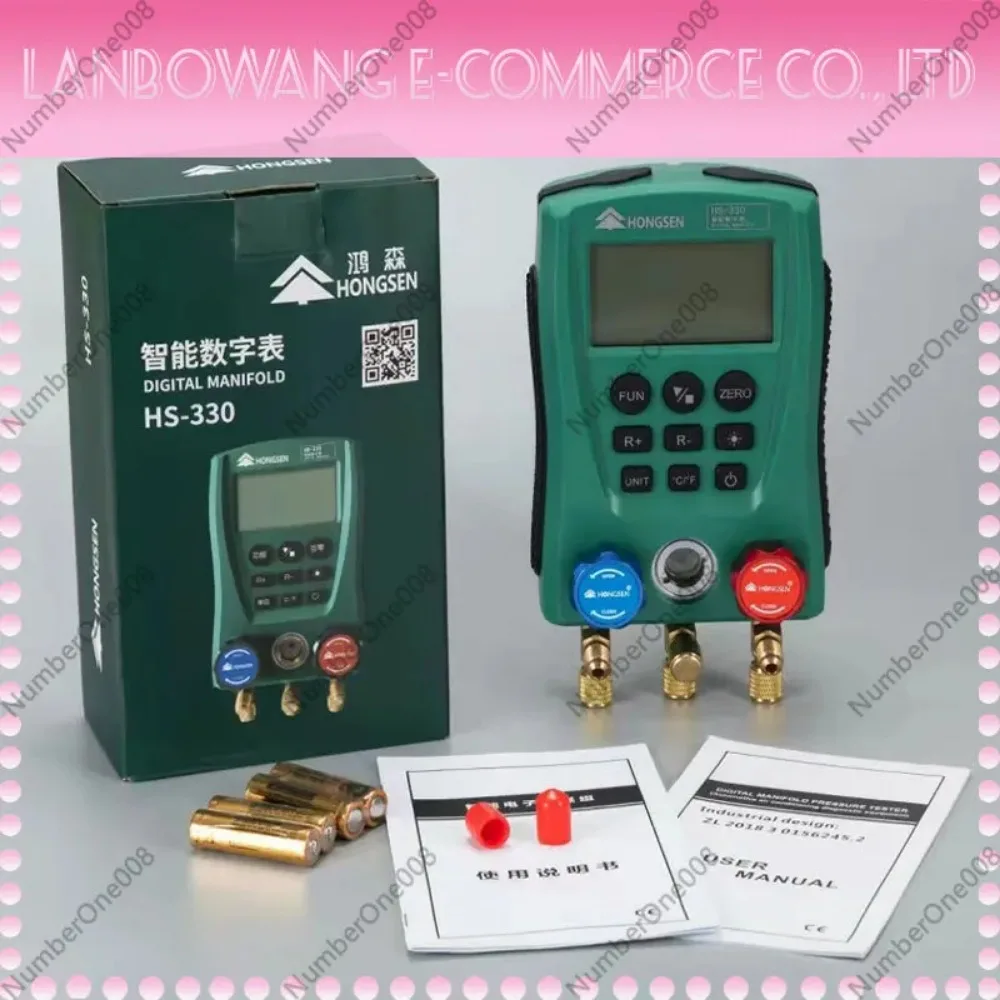 Digital AC Manifold Gauge Set Electronic Refrigerant Pressure Tester for R134a R22 R410a HVAC