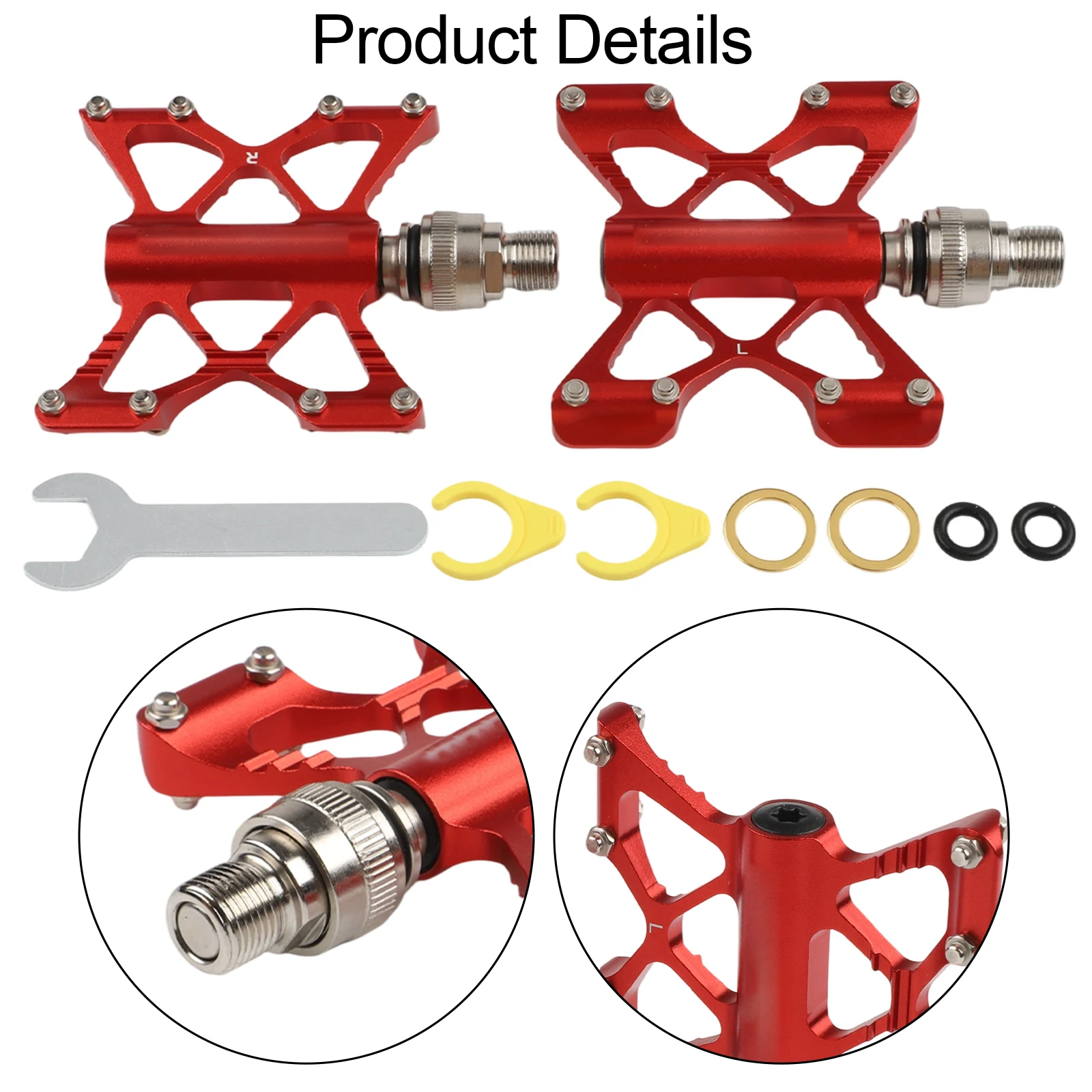 9 16 Inch Pedals for Quick Release Pedal Biking Accessories Easy Disassembly Pedals for Mountain Bike Pedal Easy Disassembly