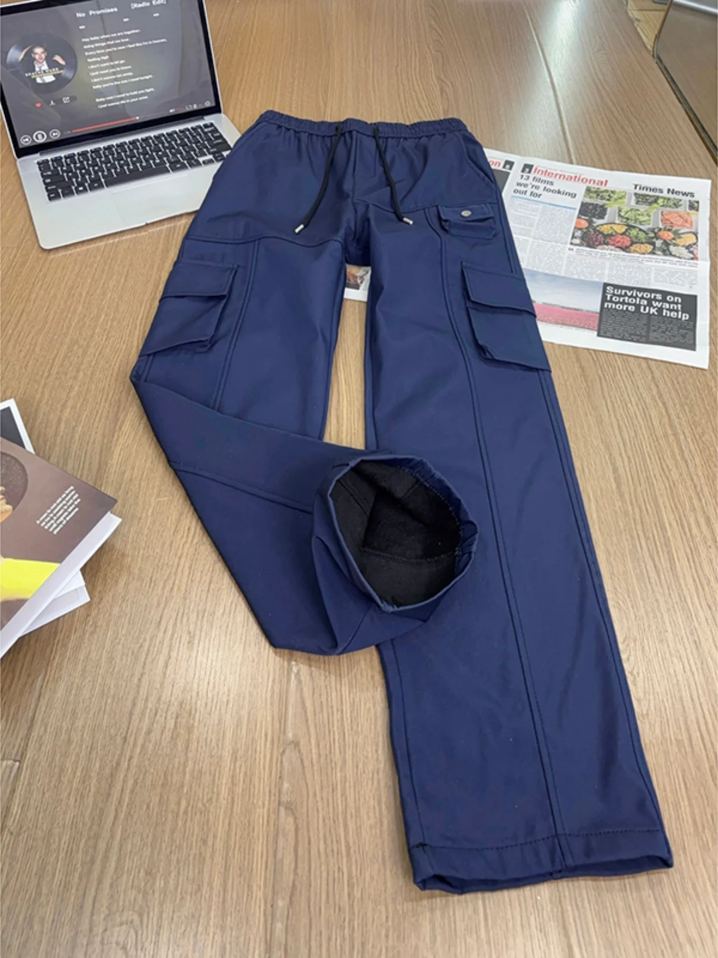 

Утепленные зимние рабочие брюки Thiened Fce для мужчин, водонепроницаемые брюки-карго для активного отдыха и катания на лыжах, американские десантные брюки Utili...