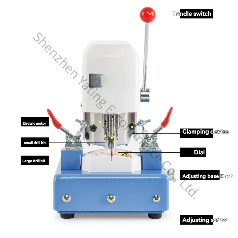 Three-hole Glasses Template Liner Sample Punching Machine Template Fixing and Clamping Device