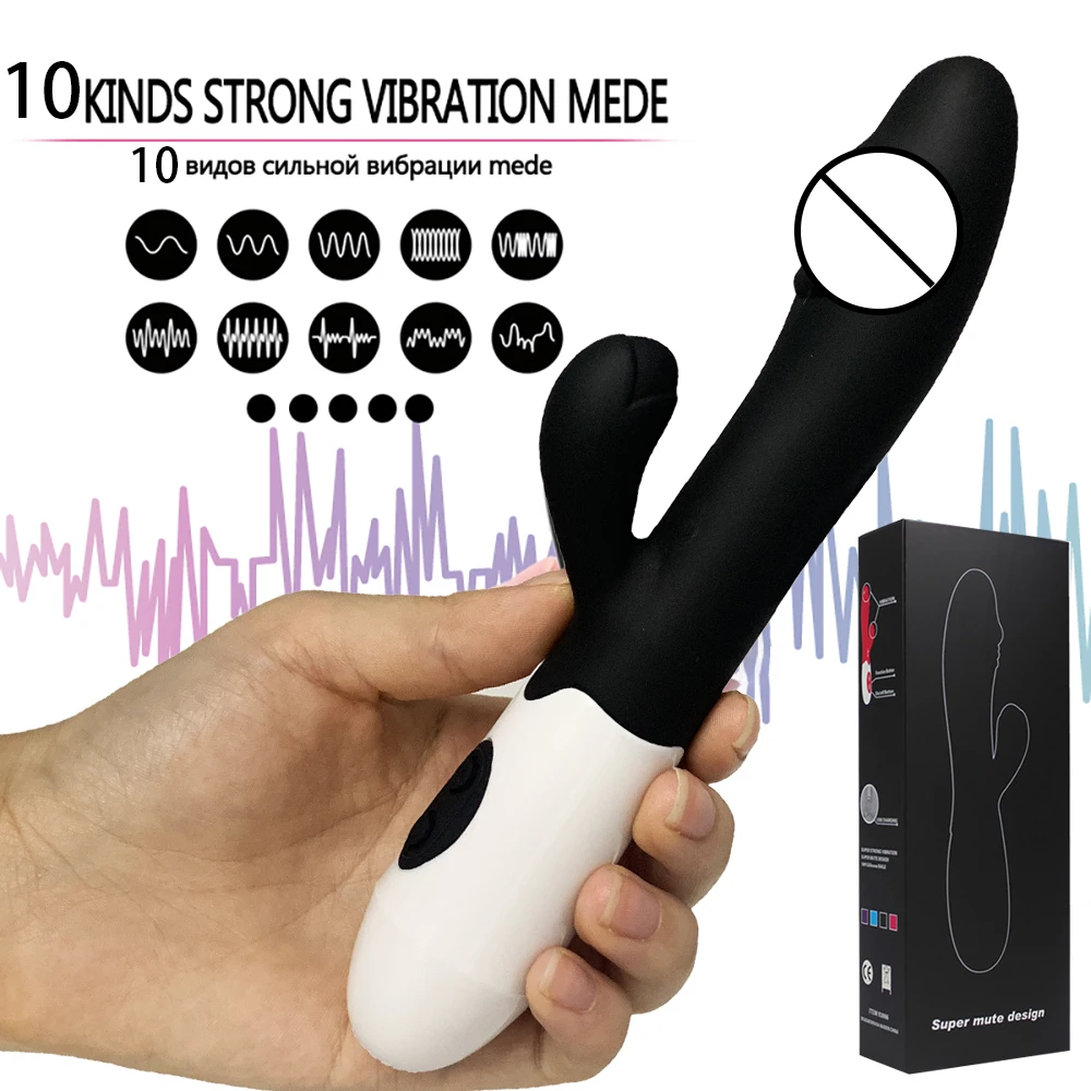 10 Modes Dual Motors Vibrator for Women Clitoral stimulation Masturbator Dildo Sex Toy for adults 18 USB Charge Vibrators female