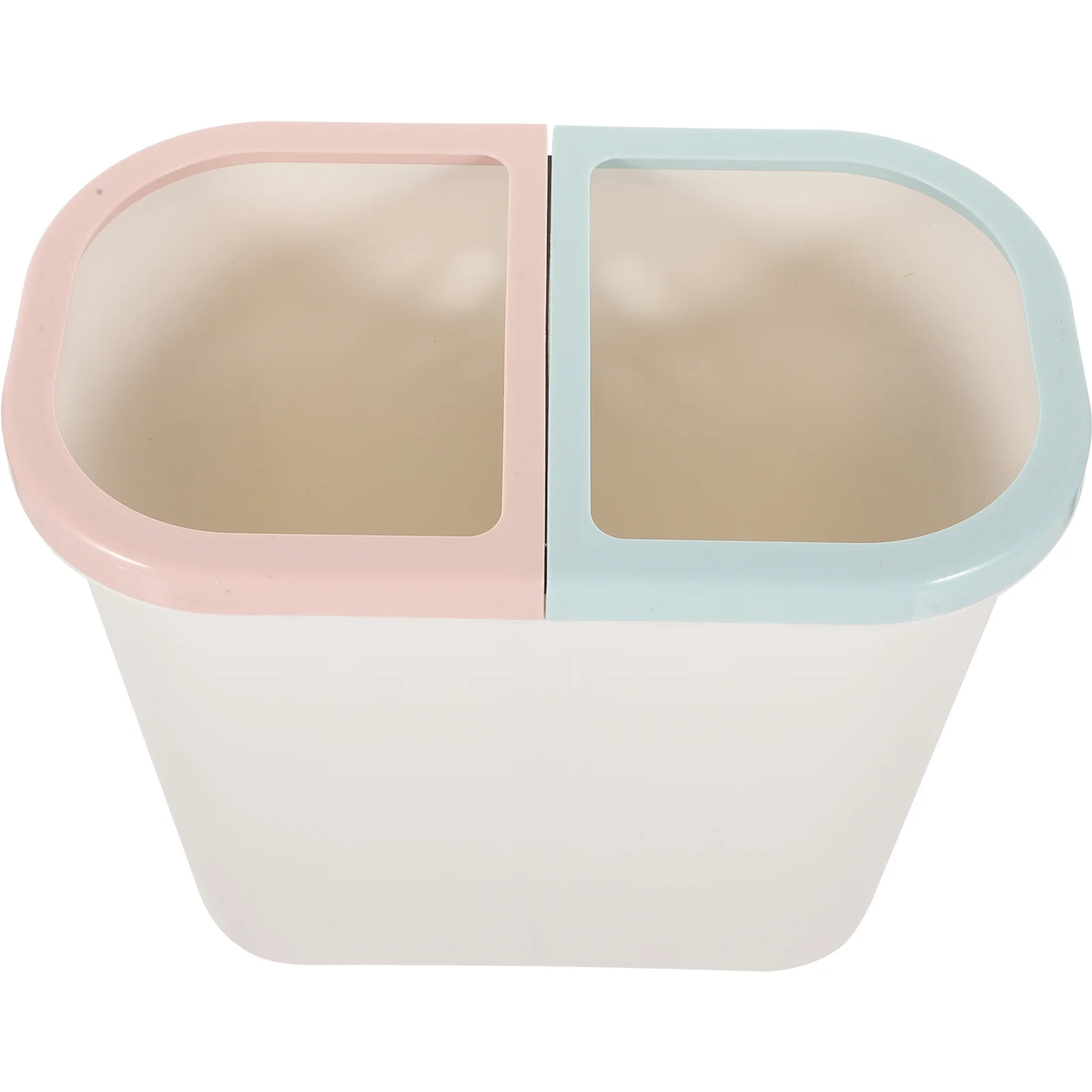 

1pc Dual Compartment Trash Can Dry Wet Separation Recycling Waste Bin For Kitchen Bathroom Home Plastic Garbage Container