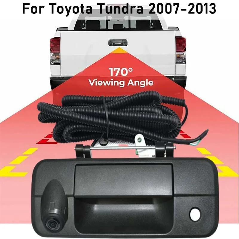 Car Rear View Camera Backup Tail Gate Handle Camera For Toyota Tundra 2007 2008 2009 2010 2011 2012 2013 Replace Accessories