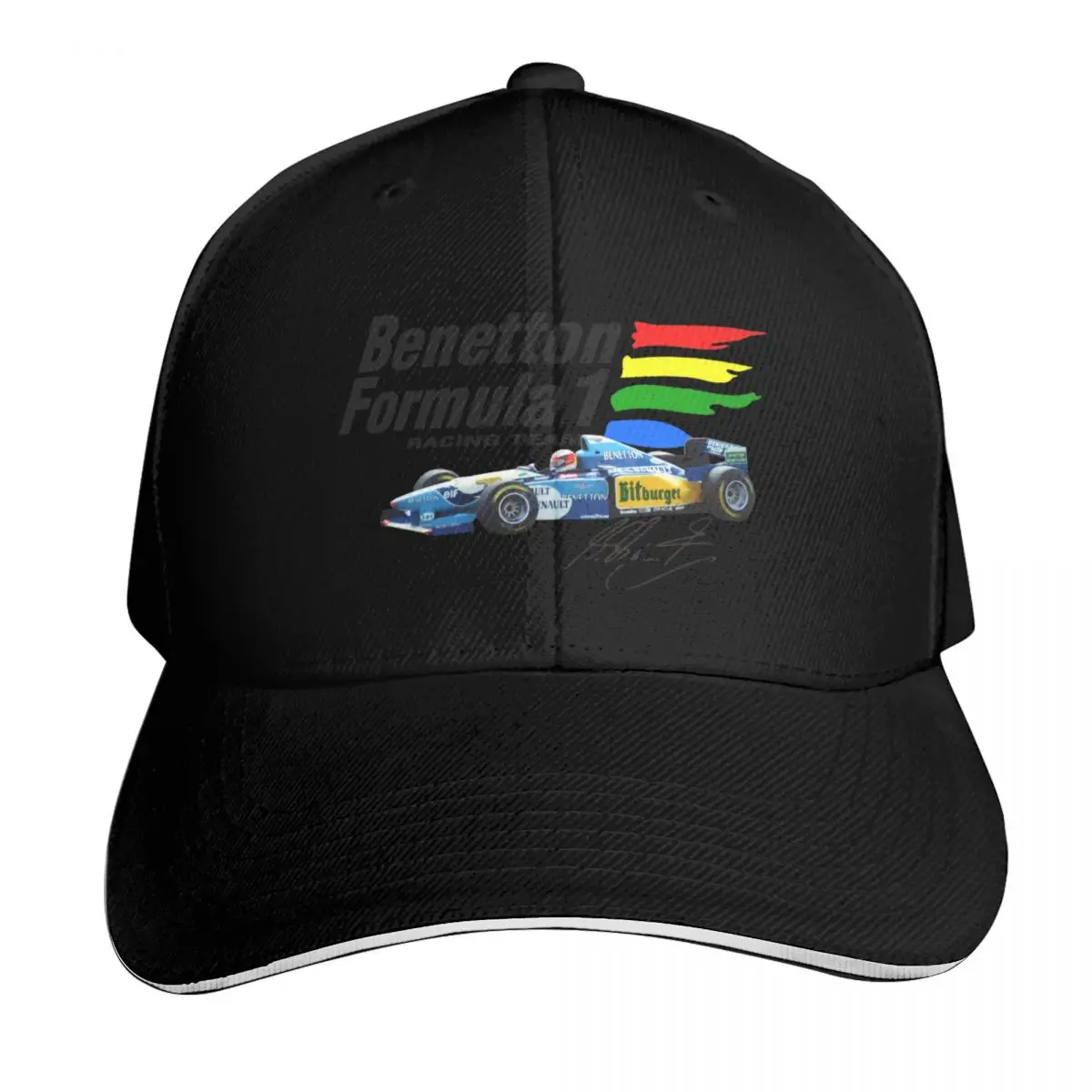 

Schumacher Benetton 1995 Baseball Cap Thermal Visor Golf Wear hard hat New In Hat For Men Women's