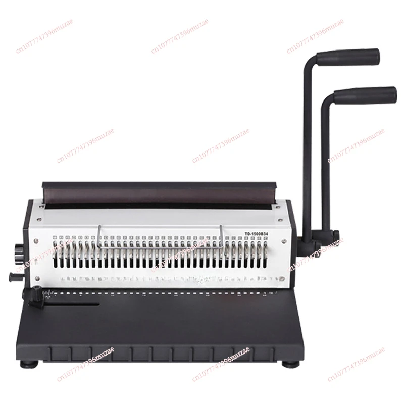 TD-1500B34 Manual Spiral Wire Binding Machine Metal 34 Punching Hole Square 4*4mm Photo Album A4 Paper Binder Puncher Machine