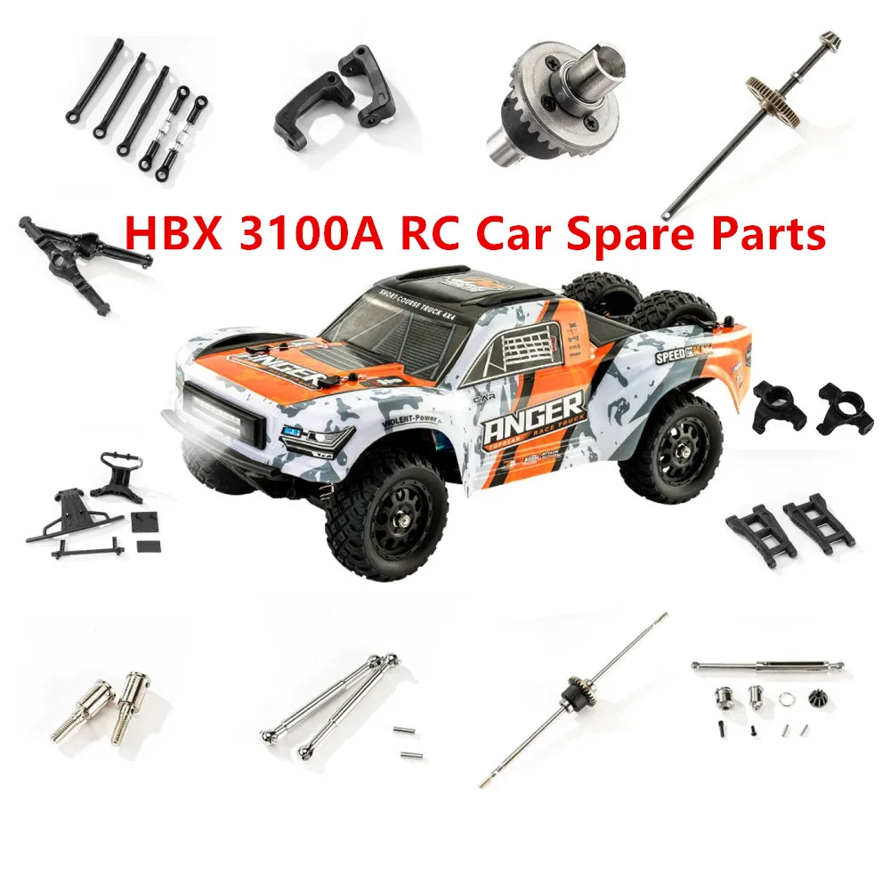Differential Drive Shaft Front Wheel Cup Motor Gear Servo Swing Arm Pin Car Shell HBX 3100A 1/16 RC Car Spare Parts