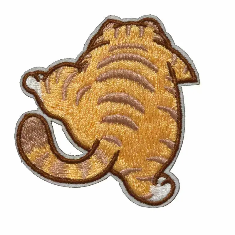 3 Teile/satz Nette Verspielte Gestickte Katze Patches Stoff Für Taschen Kleidung Zubehör Eisen Auf Aufkleber DIY Reparatur Handwerk Liefert – Detail 4
