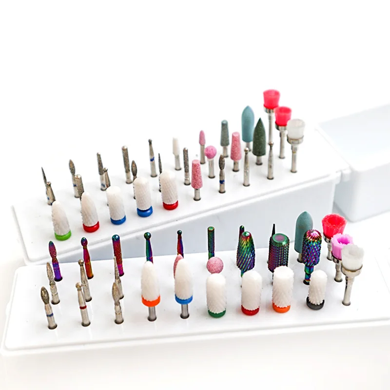 

30pcs/set Nail Enhancement Set Tungsten Steel Ceramic Diamond Grinding Needle Dead Skin Removal Colourful Nail Polishing Bit Dri