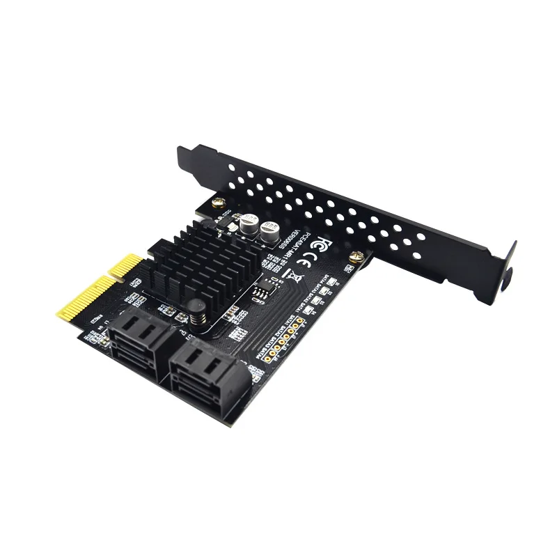 

Sata3.0 expansion card to PCI-E4 port 6G adapter card 88SE9230 expansion IPFS hard disk RAID card