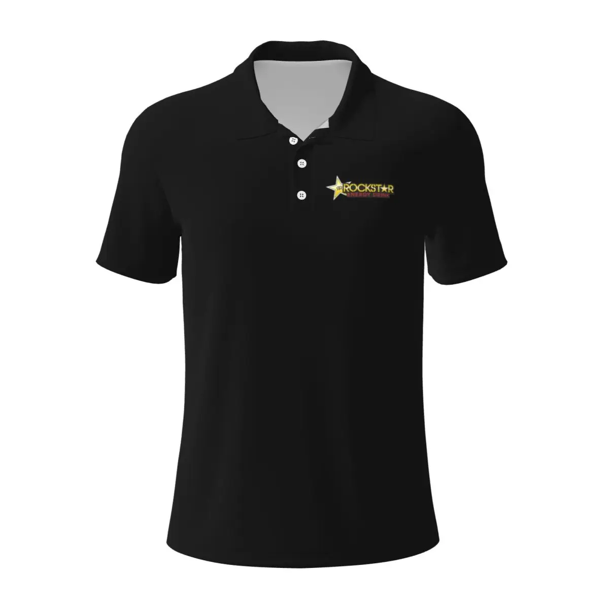 Energy-rockstar-energy-drink-mayhem-festival Polo Shirts for Men Casual Solid Color Mens Polos Brand Versatile Clothing