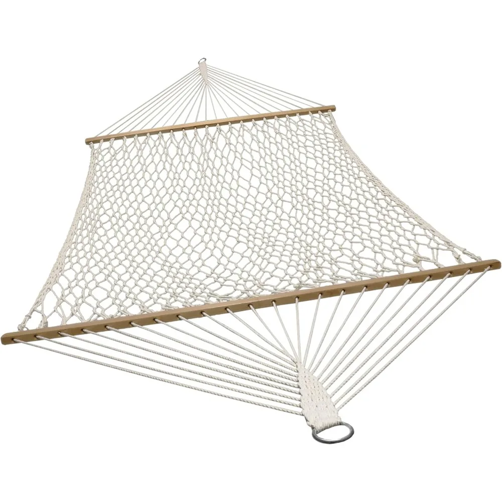 

Cotton Rope Double Hammock with Spreader Bars - 450 Pound Capacity