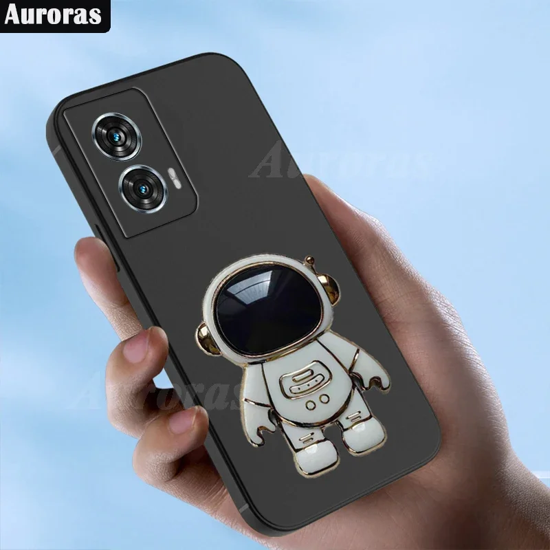 For Moto G85 G75 Case With Astronaut Kickstand Silicone Soft Shell For Moto Edge G Stylus 2024 50 Pro Fusion Ultra Cover Fundas