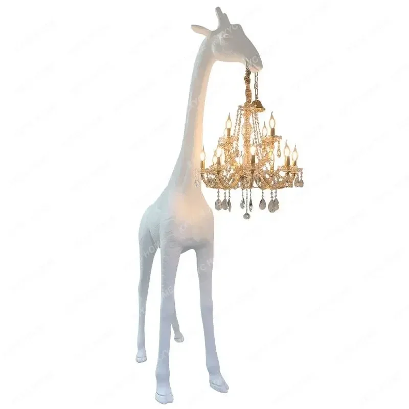 

Artificial Giraffe Decorative Floor Lamps Simple Modern Creative Personality GRP Sculpture lamoara de pie