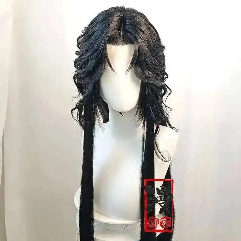 Stylized The Scum Villain’s Self Luo Binghe Customized Unisex Shen Qingqiu Women Anime Halloween Costume Wig Chinese Fan Wig+cap