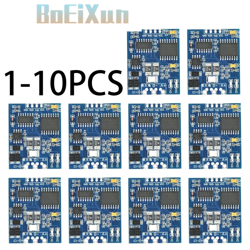 1-10PCS Isolated RS485 to TTL Converter Module 3.3V 5V UART Interface with 2500V Galvanic Isolation for Modbus Communication
