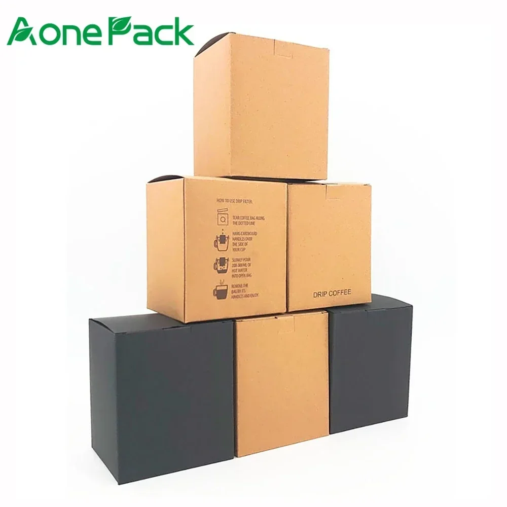 Food Grade Wholesale Folding 10pcs Drip Coffee Filter Paper Box For Packaging Hanging Ear Drip Coffee Sachet