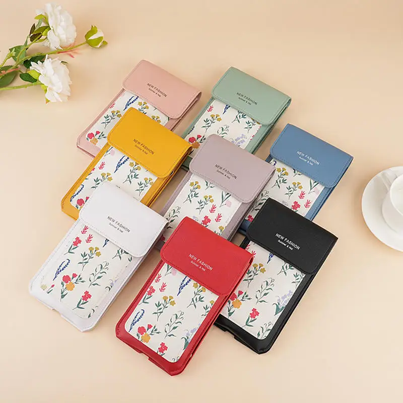 Borsa per cellulare a tracolla toccabile alla moda da donna Borsa da donna portatile dolce Portafoglio da donna Portafoglio versatile quotidiano